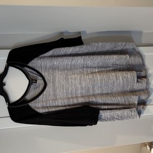 Torrid. Gray and Black 3/4 sleeve Top. 3